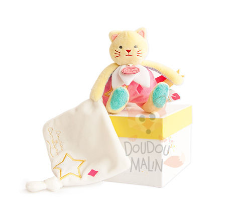  magic luminescent baby comforter cat yellow pink star 